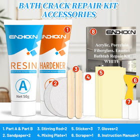 Endhokn porcelain sink crack repair demonstrates fast crack restoration.