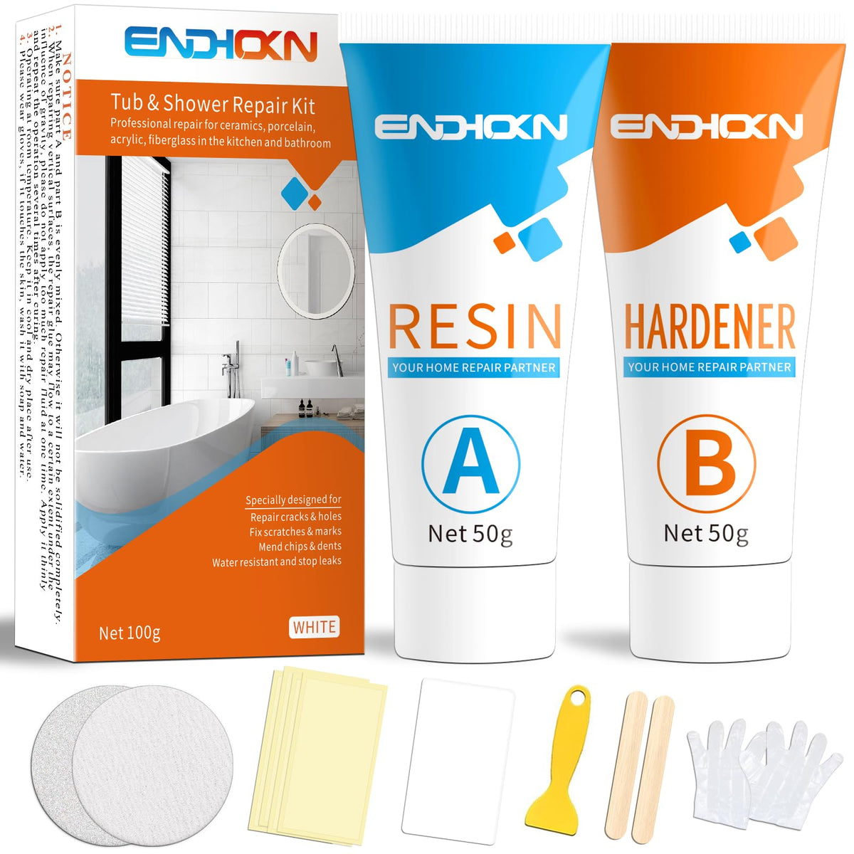 Endhokn premium finish after repair for enamel surfaces.