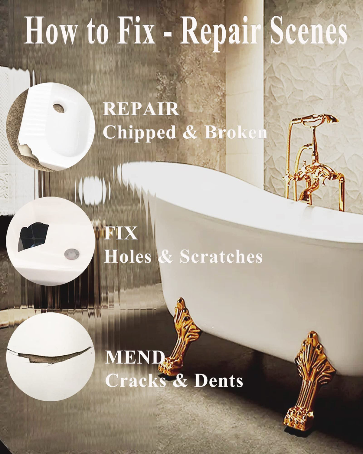 Endhokn tub surface repair after drying yields a smooth finish.
