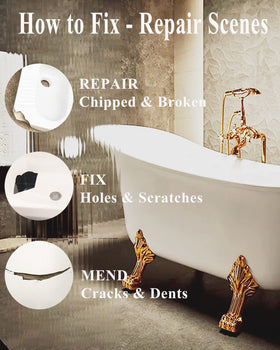 Endhokn tub surface repair after drying yields a smooth finish.