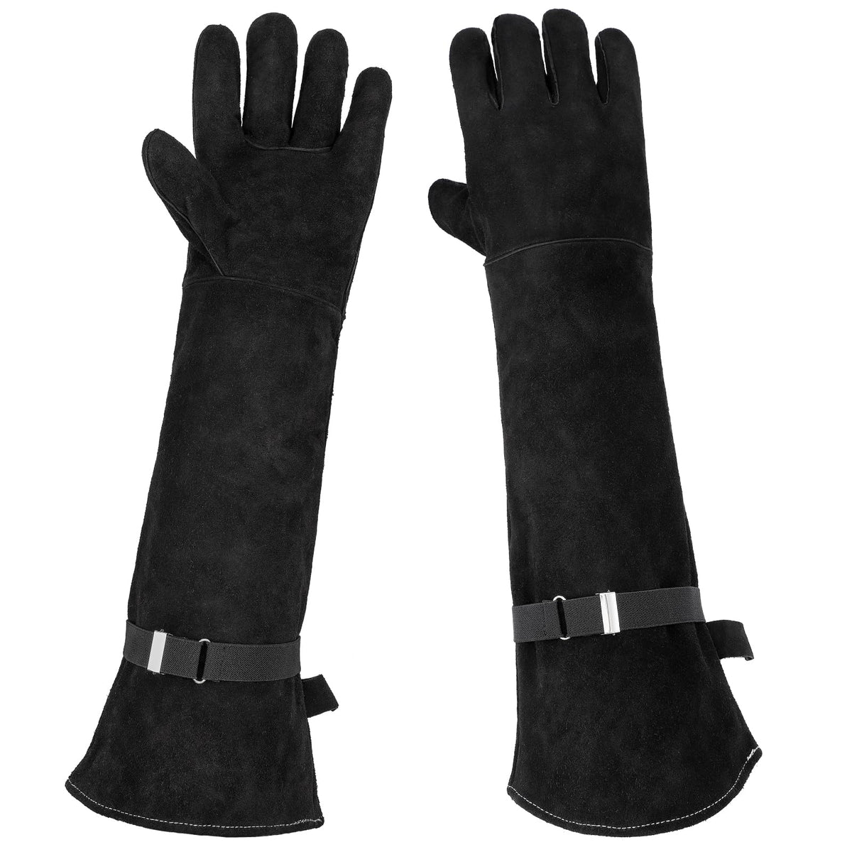 ENPOINT bite-proof gloves close-up showing durable leather protection for hands