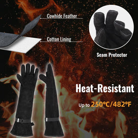 ENPOINT long-cuff gloves for safe bird handling and forearm protection