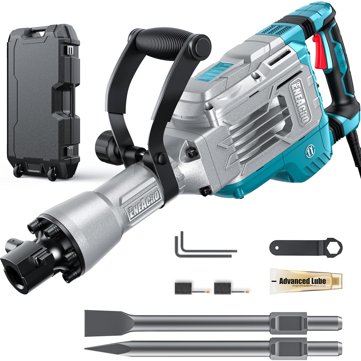 ENEACRO demolition hammer with 1700W motor for fast concrete breaking.