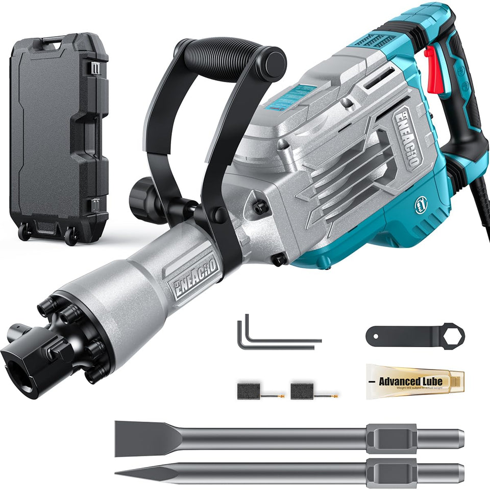 ENEACRO demolition hammer with 1700W motor for fast concrete breaking.