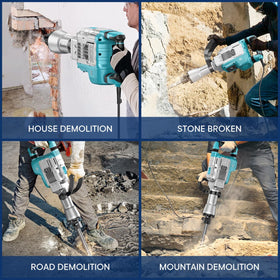 ENEACRO anti-vibration system reduces fatigue during long chiseling sessions.