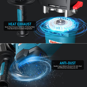 ENEACRO anti-vibration system reduces fatigue during long sessions.