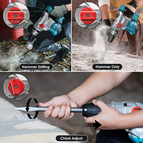 Auxiliary handle attached for safer, stable control in tight spaces
