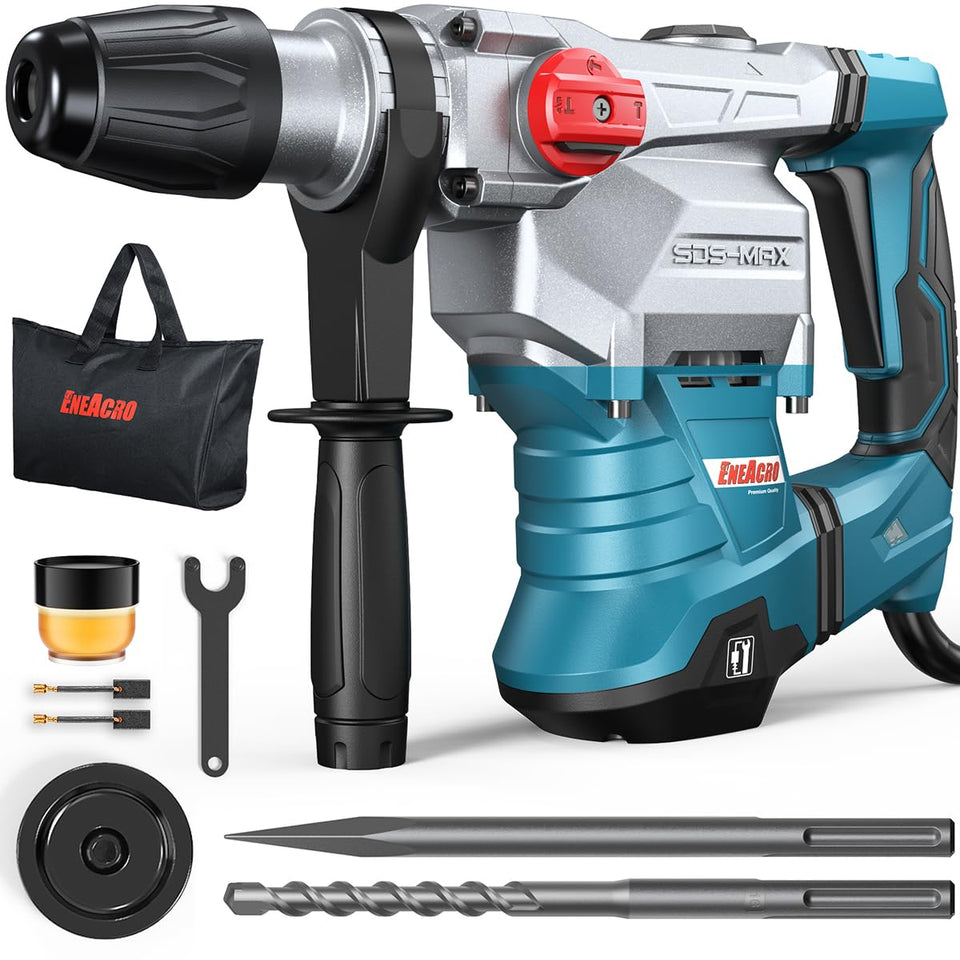 ENEACRO SDS-Max rotary hammer front view showing power for concrete drilling
