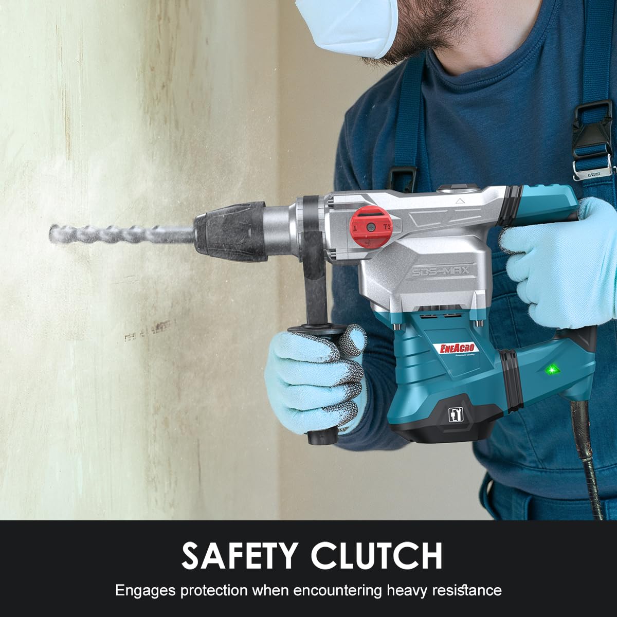 Safety clutch feature demonstrated for smoother operation and wrist protection