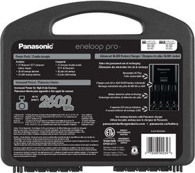 Eneloop Pro 8AA-2AAA charger view, CC17 delivers precise, individual battery charging.