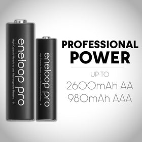 Eneloop Pro in remote control setup, long-lasting power on the go.