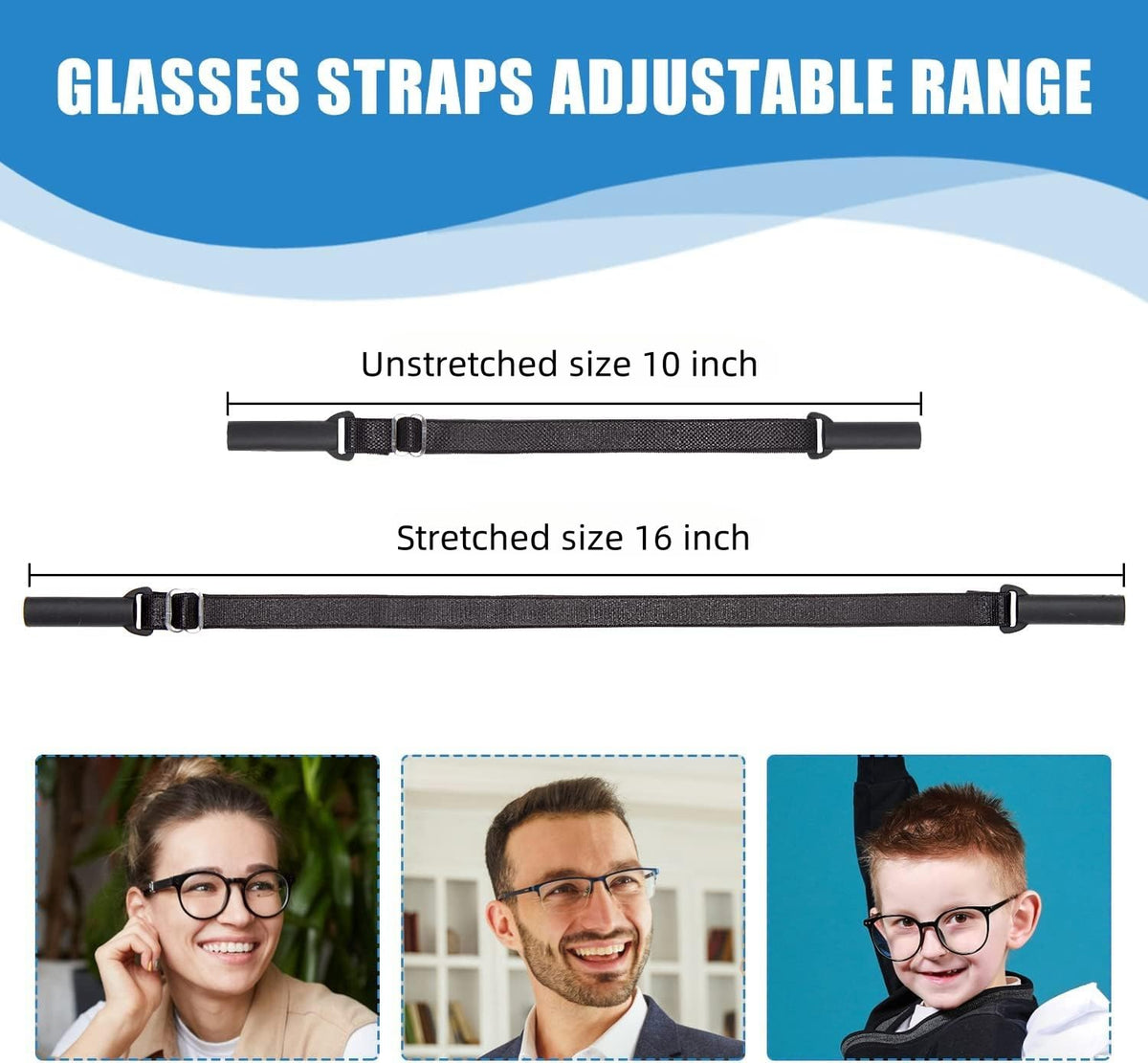 Enenfly adjustable straps secure sunglasses with a streamlined no-tail design for active wear.