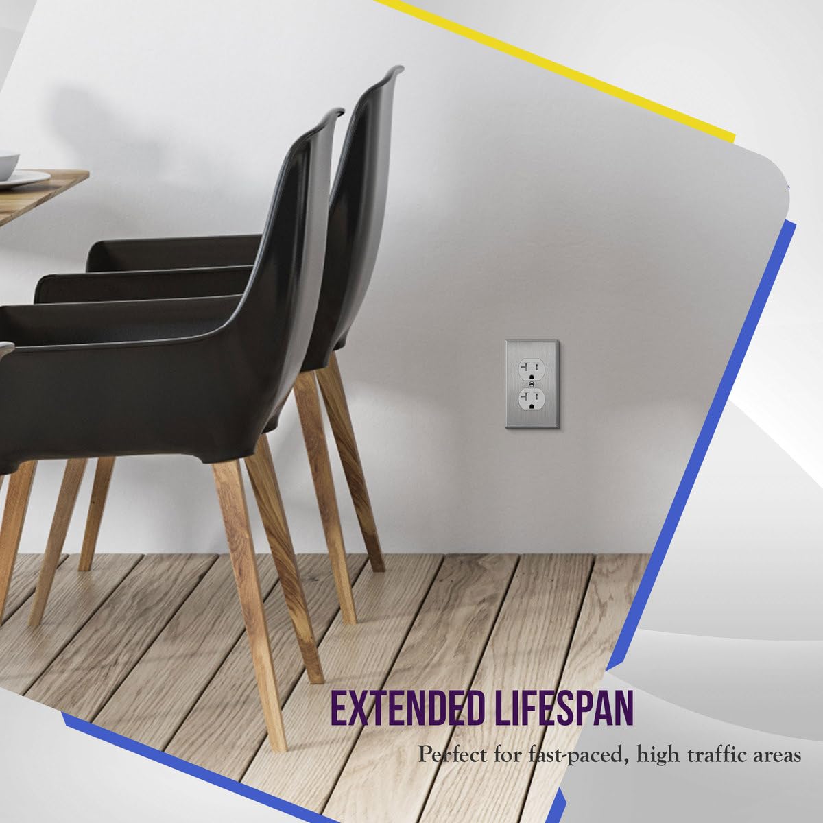 ENERLITES wall plate includes screws for quick DIY installation.