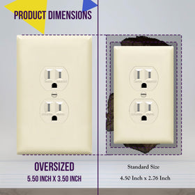 ENERLITES oversized 1-gang wall plate protects outlets with a robust, simple cover