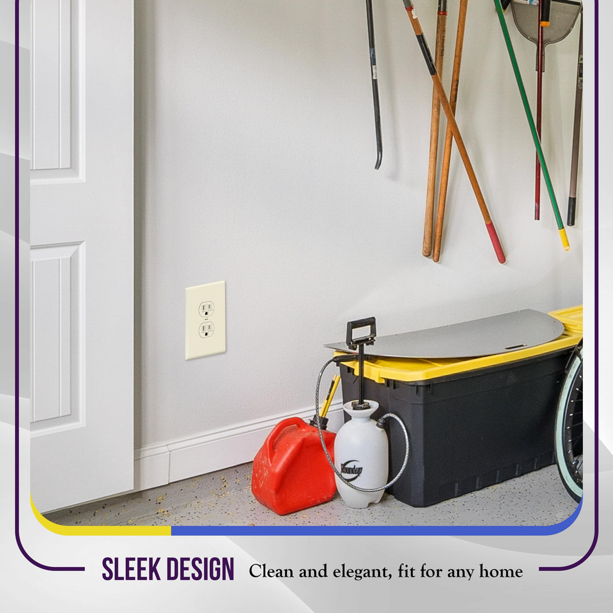 ENERLITES polycarbonate wall plate offers durable, impact-ready protection under daily use