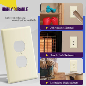 ENERLITES wall plate with soft edges is easy to clean and maintain