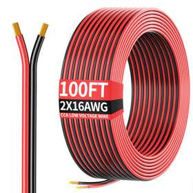Energeaster 100ft 16AWG wire roll for versatile home and automotive wiring.