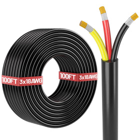 Energeaster 18AWG 3-conductor wire coil for neat, flexible wiring layouts.