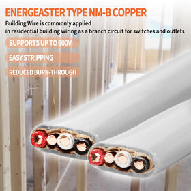Energeaster 600V rating label visible for standard indoor circuits.