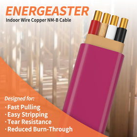Energeaster 600V-rated NM-B cable for stable dry-location power runs