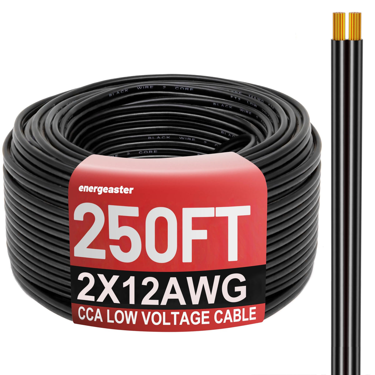 Energeaster electrical wire two conductors for LED strip hookups.