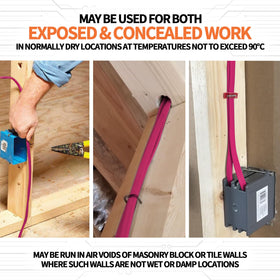 Energeaster pink sheath NM-B cable ideal for renovations and DIY projects
