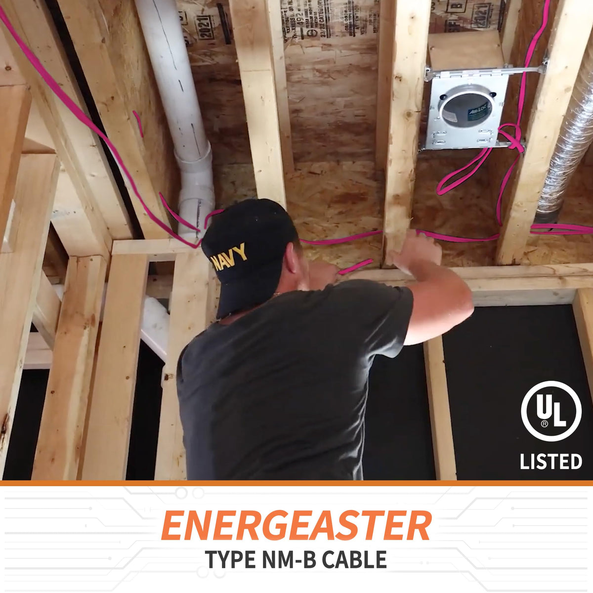 Energeaster residential wiring solution for outlets, switches, and lighting circuits