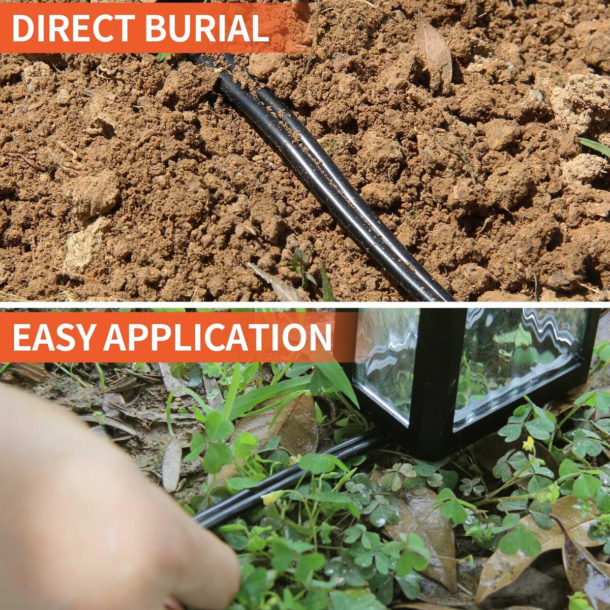 Energeaster waterproof low-voltage cable resists moisture for gardens.