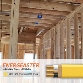 Energeaster yellow jacket indoor cable increases visibility in wall installations.