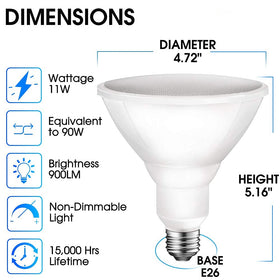 Energetic Lighting 3000K warm white glow emphasizes welcoming exteriors.
