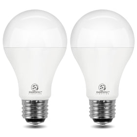Energetic Lighting 3-way A21 LED bulb with 50W equivalent brightness for living spaces.