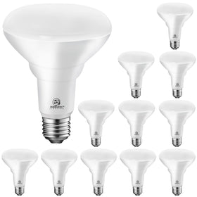 Energetic Lighting BR30 LED bulb in a recessed can for even indoor illumination