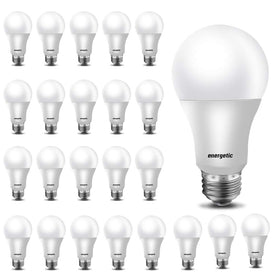 Energetic Lighting 24-pack A19 LED bulbs in a retail box for quick replacement