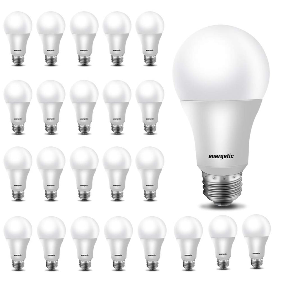 Energetic Lighting 24-pack A19 LED bulbs in a retail box for quick replacement