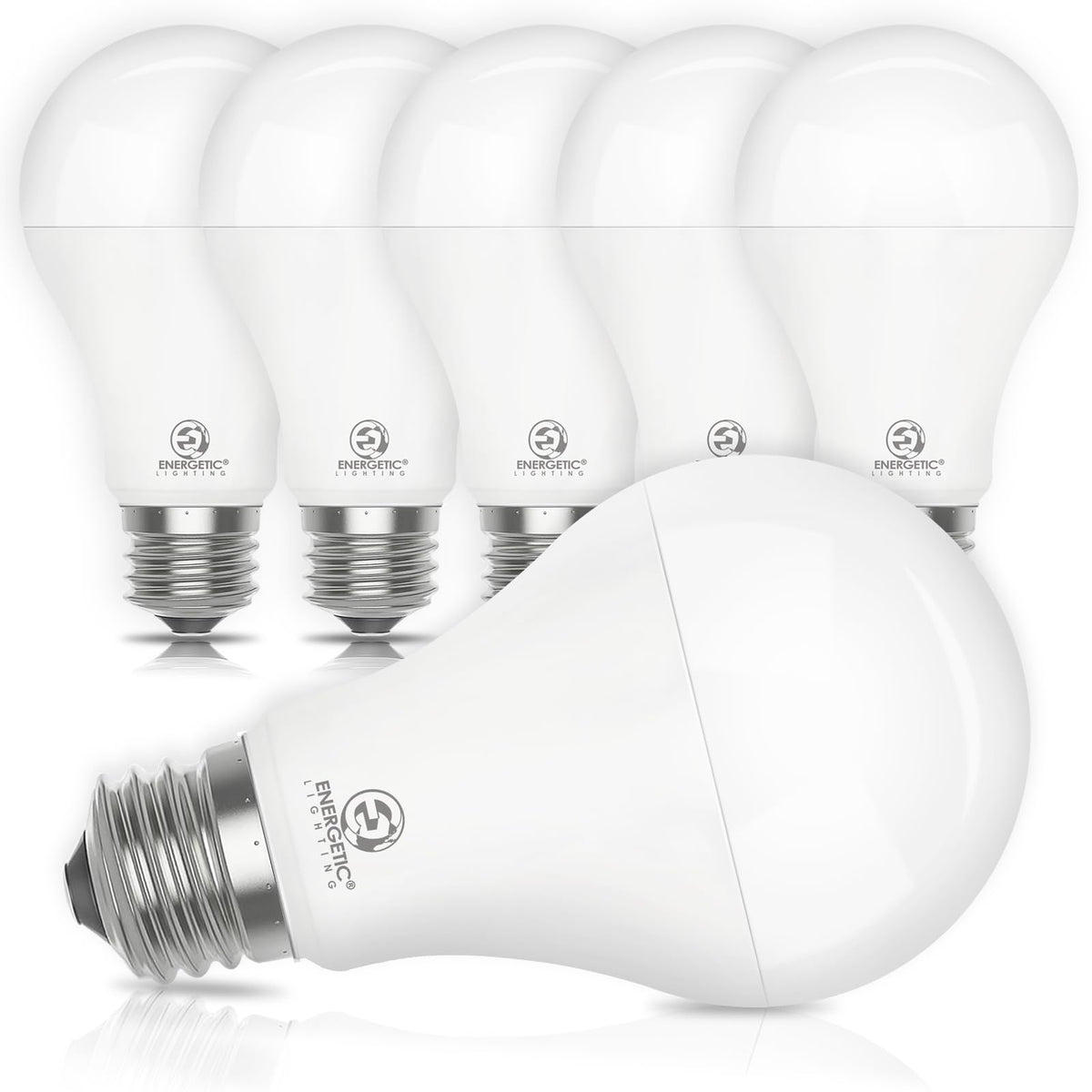 Energetic Lighting Energetic 6 Pack 150W bulb front view delivering bright daylight illumination