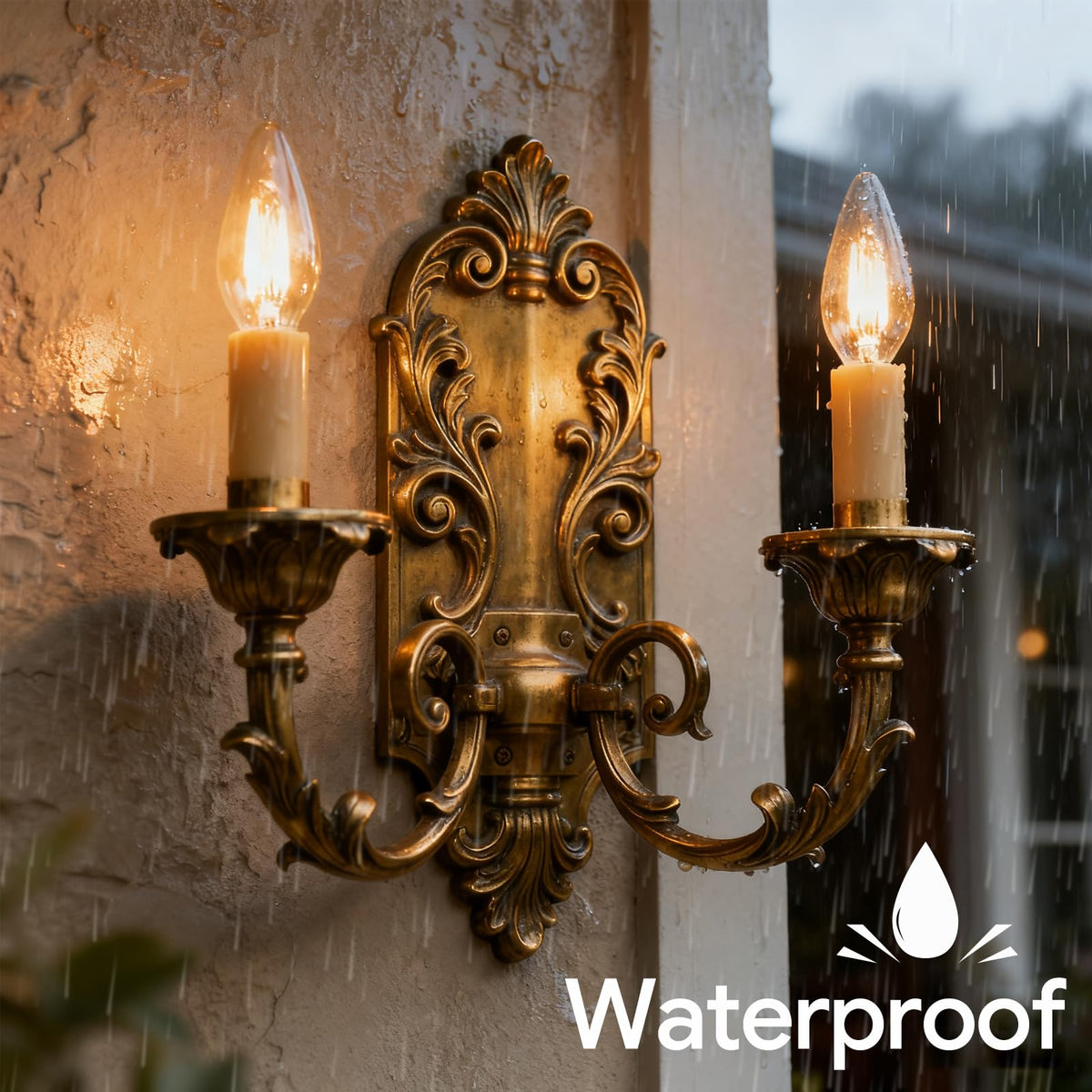 Energetic Lighting damp-location approved bulb for doorway and patio fixtures.