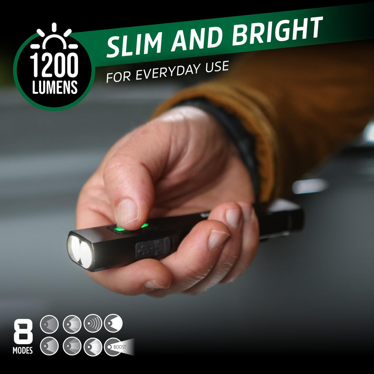 Energizer 1200SL-R rechargeable battery with USB-C charging for quick recharges.