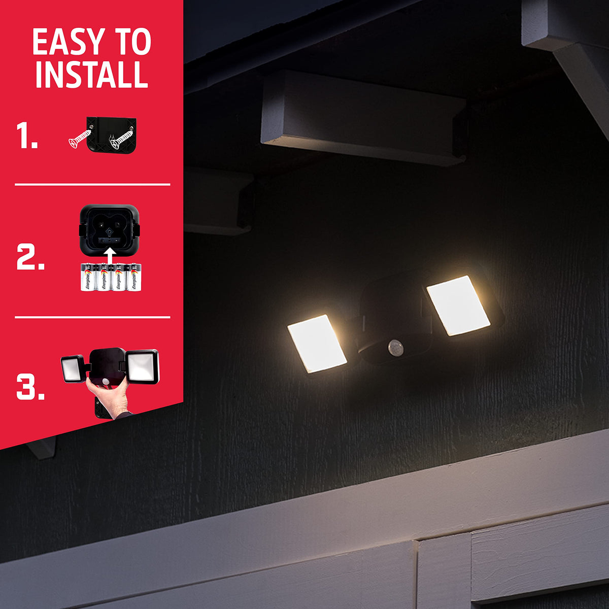 Energizer auto-off after 20 seconds conserves battery life