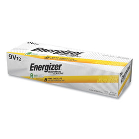 Energizer EVEEN22 9V alkaline battery front view delivers reliable power.
