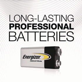 Energizer EVEEN22 industrial pack of 9V batteries for heavy-use devices.