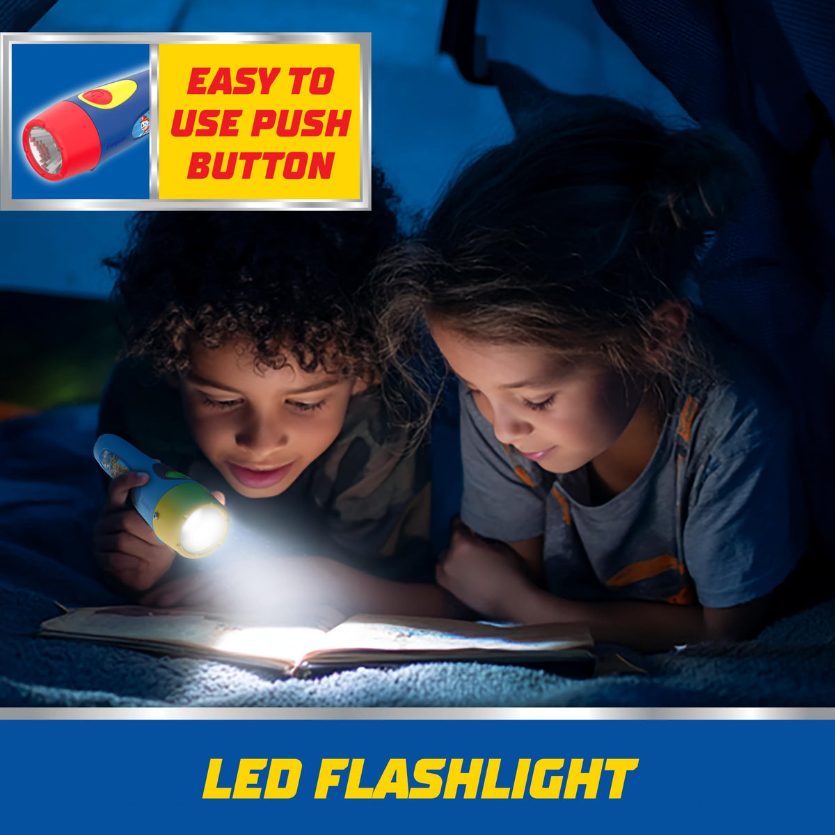Energizer kid-friendly flashlights provide safe, easy indoor and outdoor lighting.