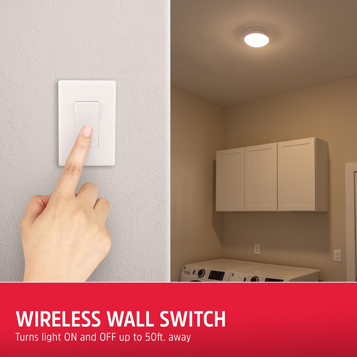 Energizer LED ceiling light featuring auto-off after 60 minutes
