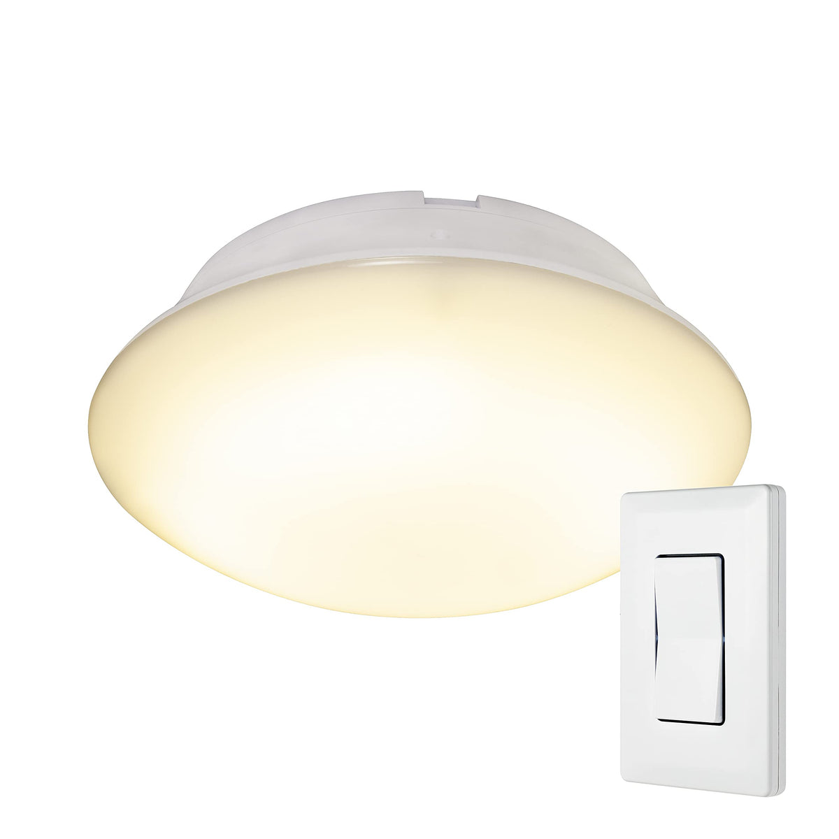 Energizer LED ceiling light blends with decor while delivering bright, even illumination