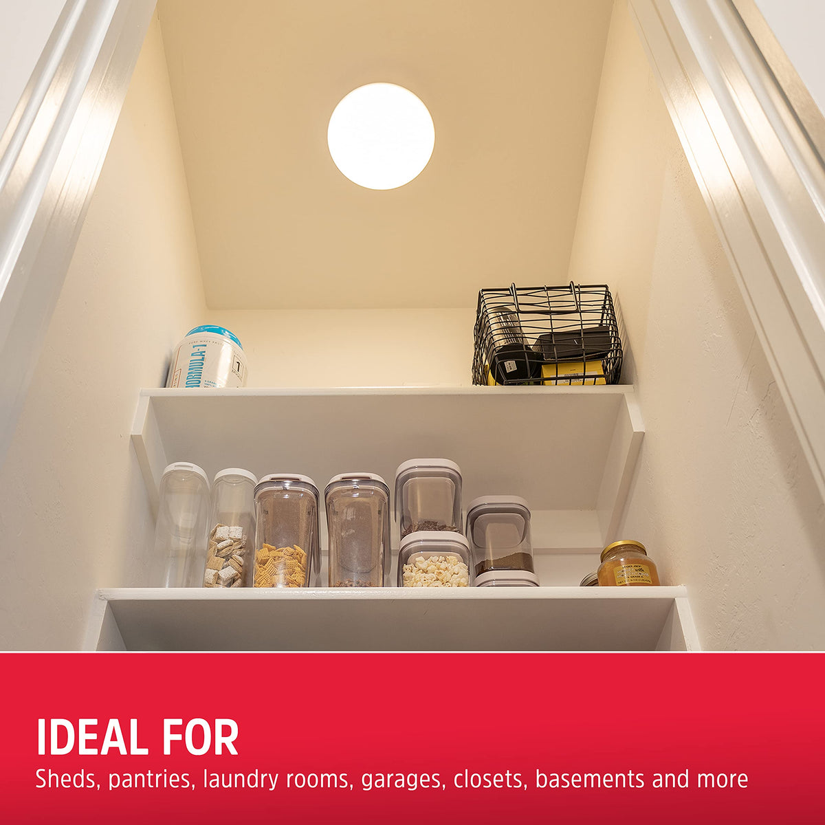Energizer LED ceiling light includes mounting hardware for quick setup