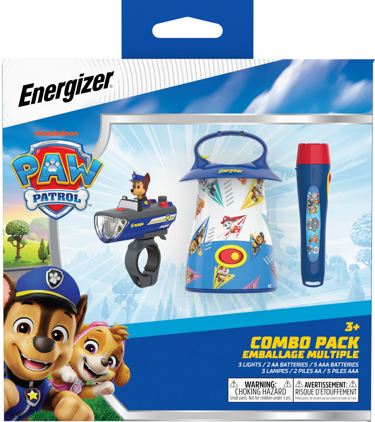 Paw Patrol bike light with detach-to-handlight feature
