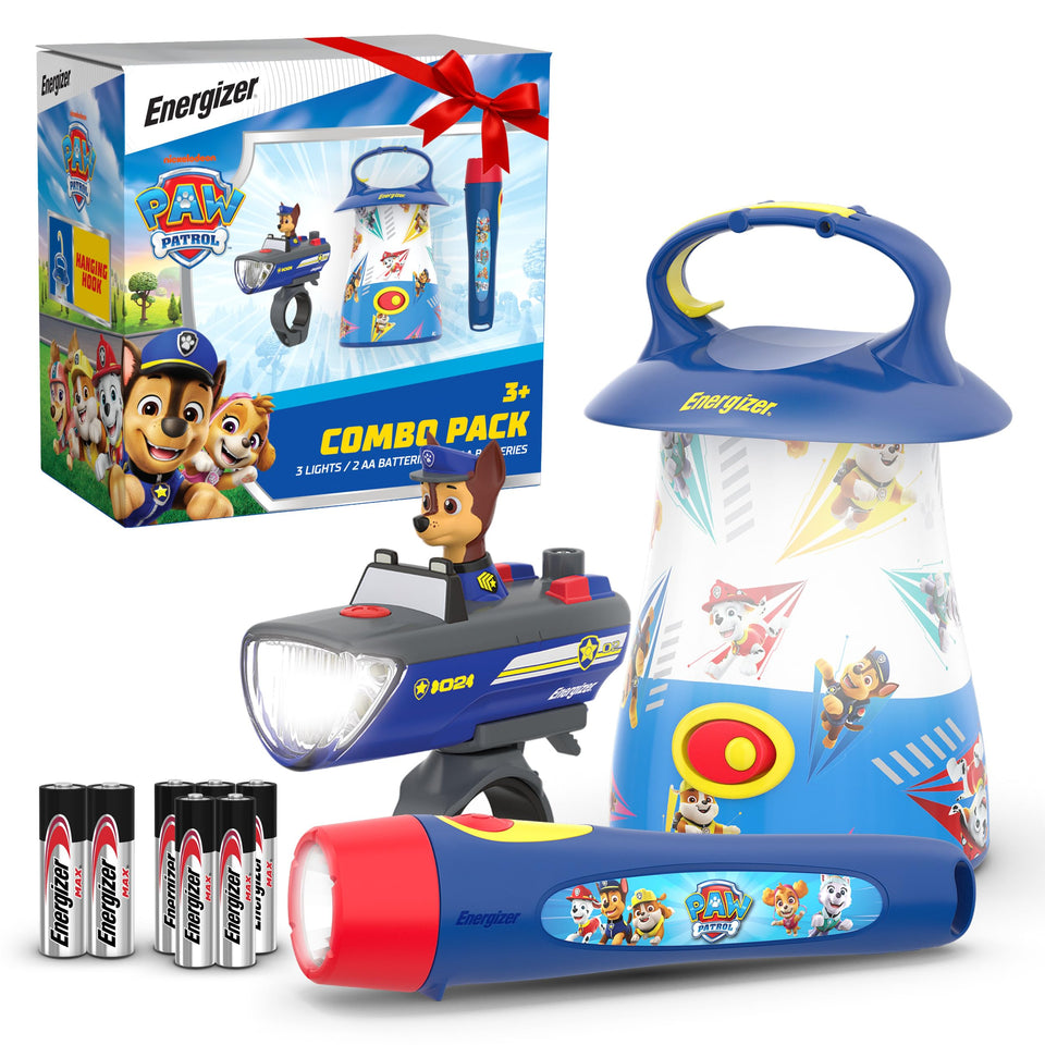 Energizer Paw Patrol flashlight for kids, handheld design for easy night use