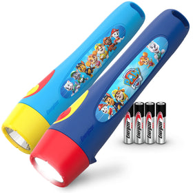 Energizer PAW Patrol flashlights 2-pack with kid-friendly safety for dark play.