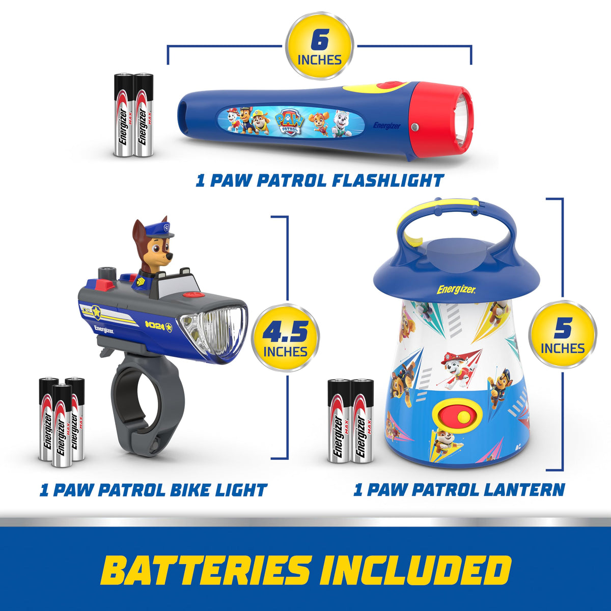 Energizer Paw Patrol lantern with sturdy base for hands-free lighting