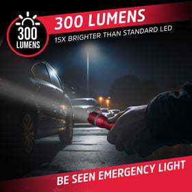 Energizer R-300 emergency whistle and rear beacon enhance visibility during emergencies