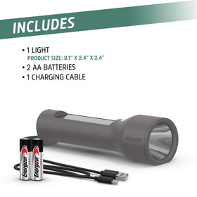 Energizer S-600 outdoor-ready flashlight for camping and emergencies